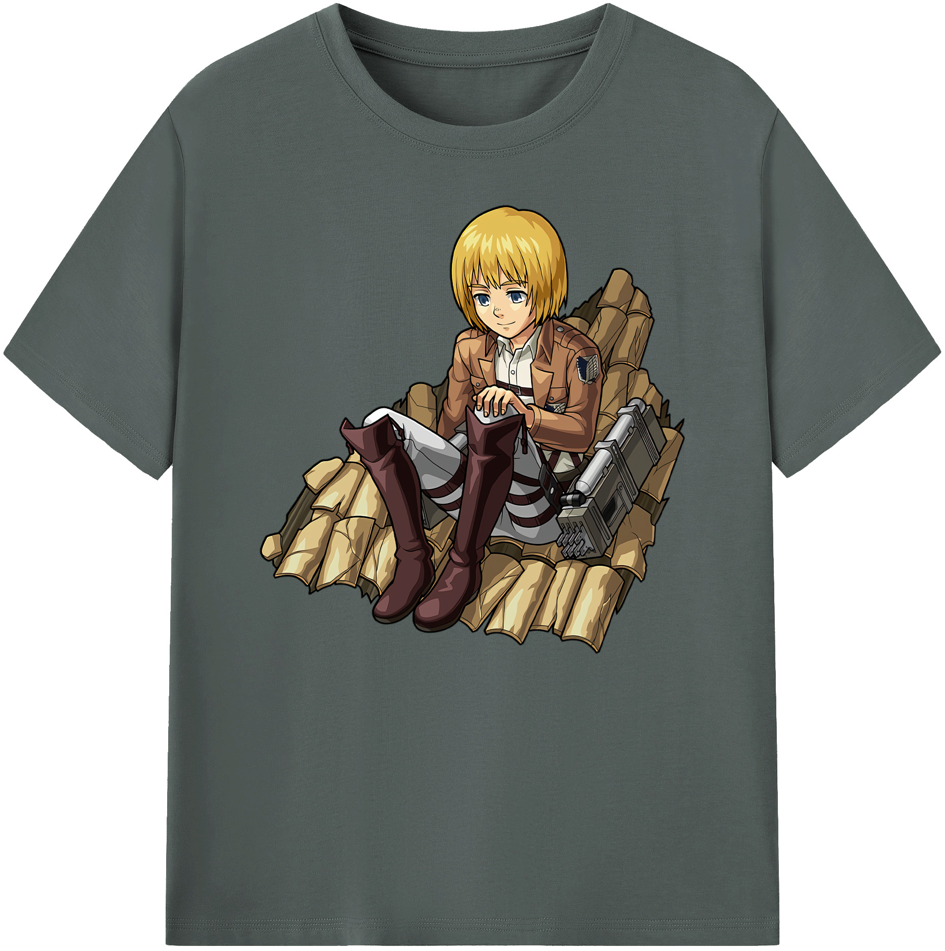 （画像用） 進撃の巨人 アルミン·アルレルト Attack on Titan Armin Arlert 綿100％ メンズ半袖Tシャツ｜肌触りやわらか＆通気性